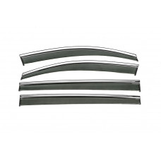 Ветровики с хромированным молдингом Niken Luxury (4 шт) для Volkswagen Touran 2015- гг