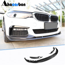 Накладка на передній бампер Lip V6 (для M-Sport 2017-2020, Карбон) для BMW 5 серія G30/31 рр