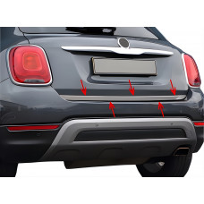 Накладка на багажник нержавейка Carmos - Турецкая Нержавеющая Сталь для Fiat 500X 2014-2024 гг