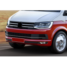 Накладки на решетку бампера 2015-2019 (3 шт, нержавейка) для Volkswagen T6