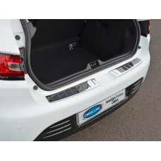 Накладка на задній бампер HB (2 шт, нерж) для Renault Clio IV 2012-2019 рр