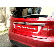 Хромированная накладка над номером (нержавейка) Carmos - Турецкая Нержавеющая Сталь для Ford Fiesta 2008-2017 гг