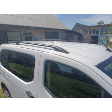 Рейлінги OmsaLine Solid (2 шт, чорні) коротка база для Opel Combo 2019- рр