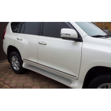 Молдинги дверей (Дизайн 2013-2017) Черный для Toyota Land Cruiser Prado 150