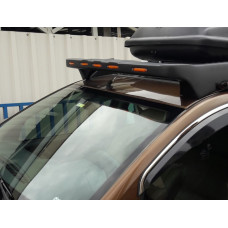 Козырек лобового стекла V1 (LED, черный мат) для Dacia Duster 2008-2018 гг