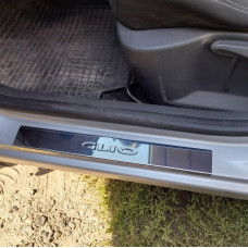 Накладки на пороги Carmos (4 шт, нерж.) для Renault Clio IV 2012-2019 рр