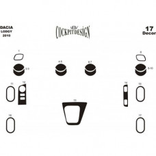 Накладки на Панель Приборов Алюминий для Dacia Lodgy 2012-2022 гг