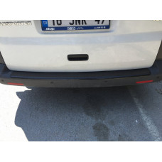 Накладка на задний бампер с загибом (Карбон) для Volkswagen T5 2010-2015 гг