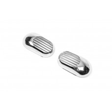 Решітка на повторювач Овал (2 шт, ABS) для Renault Zoe 2019- рр