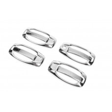 Хромированные накладки на ручки и окантовки (8 шт., нержавейка) Carmos - Турецкая Нержавеющая Сталь для Citroen Nemo 2007-2017 гг