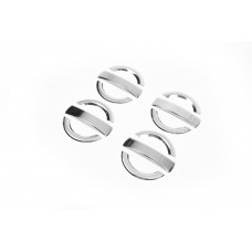 Хромированные Накладки на Ручки Дверей (4 шт, Нержавейка) OmsaLine - Итальянская Нержавейка для Fiat Doblo I 2001-2005 гг