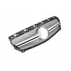 Передняя решетка радиатора AMG Silver (2012-2015) для Mercedes A-сlass W176