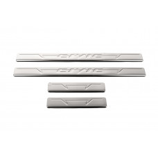 Накладки на пороги OmsaLine V1 (4 шт, нерж.) для Honda Civic Sedan VIII 2006-2011 рр