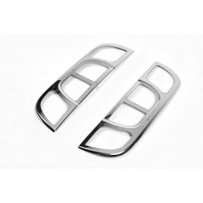 Хромированные накладки на задние фонари (2 шт, нержавейка) для Peugeot Bipper 2008-2017 гг