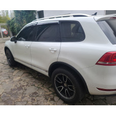 Ветровики с хромом (4 шт., Niken) для Volkswagen Touareg 2010-2018 гг