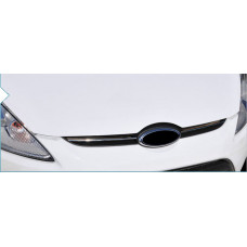 Накладка на решетку хром (2 шт., нерж. сталь) для Ford Fiesta 2008-2017 гг