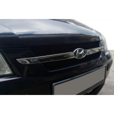 Хромированные накладки на решетку радиатора (2 шт., нержавейка) для Hyundai Getz 2002- гг