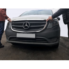 Обведення решітки (2 шт., нерж) для Mercedes Vito/V-class W447 2014- рр