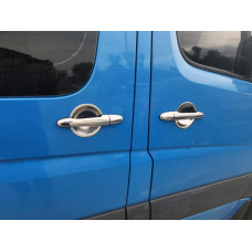 Хромированные накладки на ручки (4 шт, нержавейка) для Volkswagen Crafter 2006-2016 гг