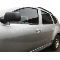 Молдинги на стекла (4 шт, нержавейка) OmsaLine - Итальянская Нержавейка для Renault Duster 2008-2017 гг