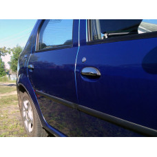 Хромированные Накладки на Ручки (4 шт., Нержавейка) Carmos - Турецкая Нержавеющая Сталь для Dacia Logan I 2008-2012 гг