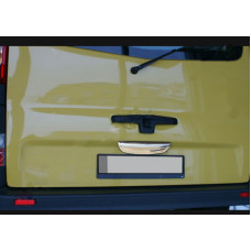 Хромированная накладка над номером (нижняя, нержавейка) OmsaLine - Итальянская Нержавейка для Nissan Primastar 2002-2014 гг