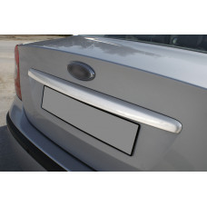 Накладка на крышку багажника (SEDAN, нержавейка) Carmos - Турецкая Нержавеющая Сталь для Ford Focus II 2005-2008 гг