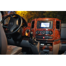 Накладки на панель (50 деталей) Дерево для Volkswagen Crafter 2006-2016 рр