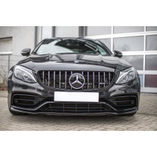 Передняя решетка Panamericana GT (для оригинального C63 AMG) 2014-2018, с камерой для Mercedes C-сlass W205