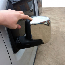 Накладки на Зеркала Верхние (2 шт, Нержавейка) для Citroen Nemo 2007-2017 гг