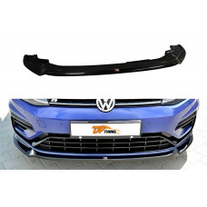 Передня Lip накладка DPT V-3 (для R / R-Line HB, 2017-2019, чорний глянець) для Volkswagen Golf 7/E-Golf рр