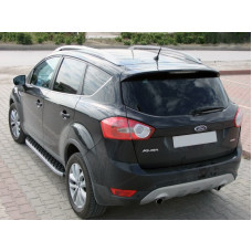 Боковые Подножки BlackLine (2 шт, Алюминий) для Ford Kuga 2008-2013 гг