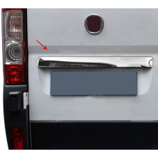 Хромированная накладка над номером (нержавейка) Carmos - Турецкая Нержавеющая Сталь для Fiat Ducato 2006-2025 гг