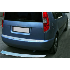 Накладка на задний бампер OmsaLine Нержавейка Глянцевая для Dacia Lodgy 2012-2022 гг