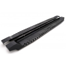 Бокові пороги Dakar V1 без LED (2019-2025 , 2 шт, метал) для Mitsubishi L200 рр