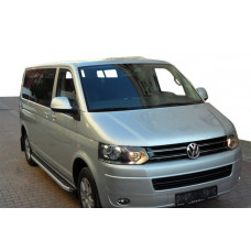Боковые пороги Fullmond (2 шт., алюминий) Длинная База для Volkswagen T5 2010-2015 гг