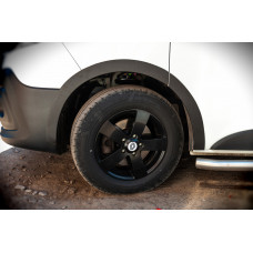 Накладки на арки (6 шт, чорні, ABS) для Opel Vivaro 2015-2019 рр