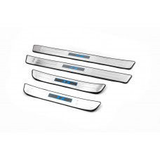 Накладки на пороги Libao LED (4 шт, нержавейка) для BYD S6 2010-2016 гг