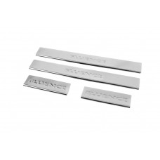 Накладки на пороги Carmos V2 (4 шт., нержавейка) для Renault Fluence 2009-2016 гг