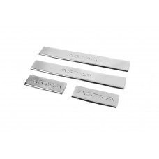 Накладки на пороги Carmos V2 (4 шт, нержавейка) для Opel Astra H 2004-2013 гг