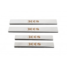 Накладки на пороги (Carmos, 4 шт, нержавеющая сталь) для Peugeot 3008 2016-2023 гг