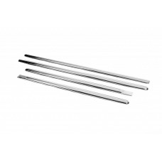 Дверные молдинги нержавейка (4 шт) OmsaLine - Итальянская Нержавейка для Renault Logan I 2008-2013 гг