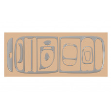 Накладки на Панель Приборов Алюминий для Hyundai H200, H1, Starex 1998-2007 гг