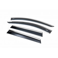 Ветровики с хромированным молдингом (4 шт, Niken) для Dacia Duster 2018-2024 гг