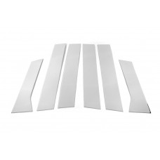 Накладки на дверні стійки (HB/SD) (6 шт, нерж) для Opel Astra J 2009-2015 рр