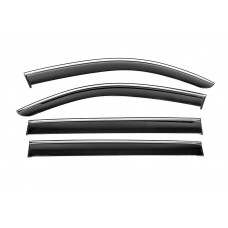 Ветровики с хромированным молдингом Niken Luxury (4 шт) для Mercedes GLS X167 2019- гг