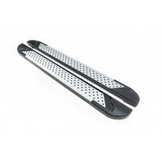 Боковые пороги Allmond Grey (2 шт., алюминий) для Seat Arona