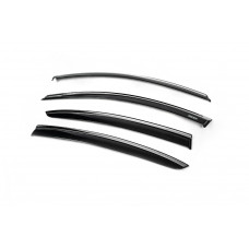 Ветровики с хромированным молдингом SD (4 шт, Niken) для Renault Megane IV 2016-2025 гг