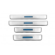 Накладки на пороги Libao (4 шт, нерж) для Kia Sorento II XM 2009-2014 рр