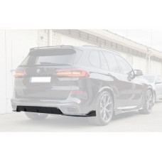 Дифузор заднього бампера V2 (2018-2022, чорний глянець) для BMW X5 G05 2019- рр